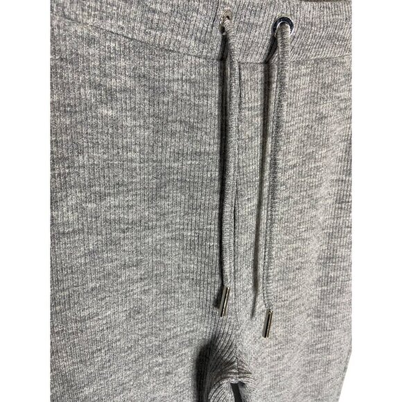 Lavish Alice Lounge Ribbed Knit Grey Flare Pants-sz 10 - Picture 6 of 12